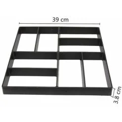 Soleil Plastic Mold For Path Maker, Reusable Concrete, Cement Stone, Brick Design, DIY, Hand Paving, Walking Mold, Garden Building Tool