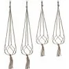 Soleil Set Of 4 Hanging Planters With Ring, For Outdoor And Indoor (2 Of 105 Cm And 2 Of 88 Cm) -Indoor Flower Pot 100162847 1