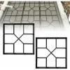 ECHOO Pcs Gypsum Molds Walkway Molds Concrete Molds DIY Formwork Mold Plastic Concrete Mold For Garden Natural Stone Plaster (40x40x4cm) -Indoor Flower Pot 100284540 1