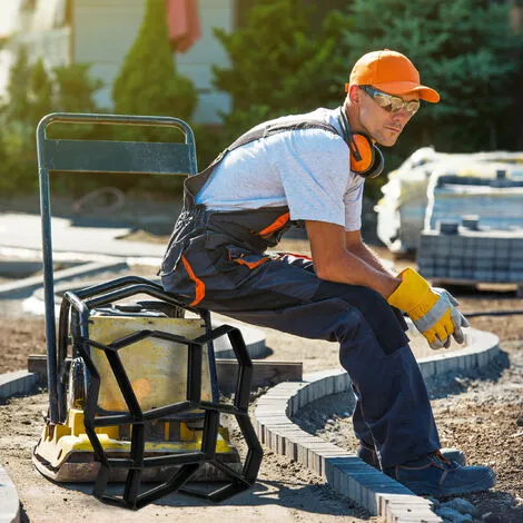 Relaxdays Concrete Mould, Irregular Shape, Cement Cast, Frame, Pavement Stone, Patio, Plaster, HxWxD: 3.5x35x35cm, Black 5 Relaxdays Concrete Mould, Irregular Shape, Cement Cast, Frame, Pavement Stone, Patio, Plaster, HxWxD: 3.5x35x35cm, Black - Image 3