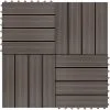11 Pcs Decking Tiles WPC 30x30 Cm 1 Sqm Dark Brown VidaXL -Indoor Flower Pot 11133358 1