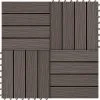 11 Pcs Decking Tiles Deep Embossed WPC 30x30 Cm 1 Sqm Dark Brown VidaXL 2 11 Pcs Decking Tiles Deep Embossed WPC 30x30 Cm 1 Sqm Dark Brown VidaXL -Indoor Flower Pot 11133370 1