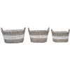 Raised Bed 3 Pcs Wicker With PE Lining VidaXL