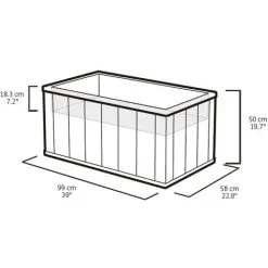 Garden Planter Sequoia Medium Grey PP 240929 Keter 9 Garden Planter Sequoia Medium Grey PP 240929 Keter -Indoor Flower Pot 11280969 3