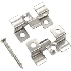 100 Pcs Decking Clips With 200 Screws Stainless Steel VidaXL