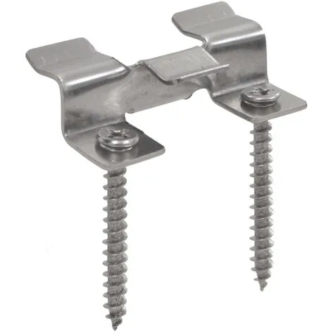 100 Pcs Decking Clips With 200 Screws Stainless Steel VidaXL 4 100 Pcs Decking Clips With 200 Screws Stainless Steel VidaXL - Image 2