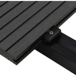 WPC Solid Decking Boards With Accessories 10 M² 2.2 M Black VidaXL -Indoor Flower Pot 12002316 5