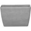 Beliani Plant Pot Rectangular Stone Fiberglass Natural Garden Grey 60 X 27 X 41 Cm Baris