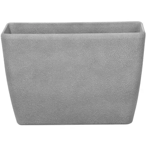 Beliani Plant Pot Rectangular Stone Fiberglass Natural Garden Grey 60 X 27 X 41 Cm Baris 3 Beliani Plant Pot Rectangular Stone Fiberglass Natural Garden Grey 60 X 27 X 41 Cm Baris