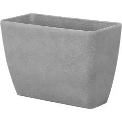 Beliani Plant Pot Rectangular Stone Fiberglass Natural Garden Grey 60 X 27 X 41 Cm Baris 10 Beliani Plant Pot Rectangular Stone Fiberglass Natural Garden Grey 60 X 27 X 41 Cm Baris -Indoor Flower Pot 12688680 4