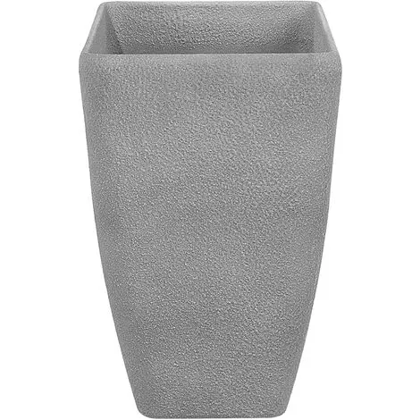 Beliani Plant Pot Rectangular Stone Fiberglass Natural Garden Grey 60 X 27 X 41 Cm Baris 7 Beliani Plant Pot Rectangular Stone Fiberglass Natural Garden Grey 60 X 27 X 41 Cm Baris - Image 5
