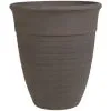 Beliani Plant Pot Brown Modern Indoor Outdoor Stone Mixture ø 50 Cm Katalima -Indoor Flower Pot 12959509 1