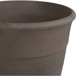 Beliani Plant Pot Brown Modern Indoor Outdoor Stone Mixture ø 50 Cm Katalima -Indoor Flower Pot 12959509 4