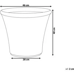 Beliani Outdoor Patio Garden Flower Pot Planter Fibre 46 X 46 X 40 Cm Navy Blue Kokkino -Indoor Flower Pot 13657500 3