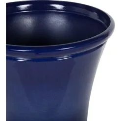Beliani Outdoor Patio Garden Flower Pot Planter Fibre 46 X 46 X 40 Cm Navy Blue Kokkino -Indoor Flower Pot 13657500 4