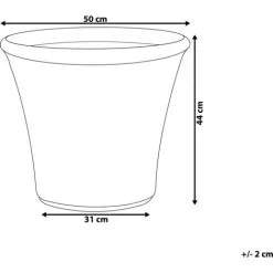 Beliani Outdoor Patio Garden Flower Pot Planter Fibre 50 X 50 X 44 Cm Navy Blue Kokkino -Indoor Flower Pot 13657505 3