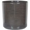 Beliani Garden Indoor Glamorous Flower Pot Round Planter Grey 35 X 35 X 35 Cm Vagia
