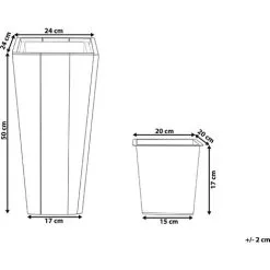 Beliani Planter Light Wood Natural Pine Plastic Insert 24 X 24 Cm Larisa 9 Beliani Planter Light Wood Natural Pine Plastic Insert 24 X 24 Cm Larisa -Indoor Flower Pot 13664901 3