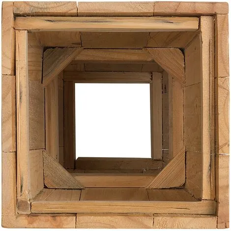 Beliani Planter Light Wood Natural Pine Plastic Insert 24 X 24 Cm Larisa 7 Beliani Planter Light Wood Natural Pine Plastic Insert 24 X 24 Cm Larisa - Image 5