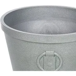 Beliani Indoor Outdoor Plant Pot Stone UV Resistant 41x41x37 Cm Brown Vari -Indoor Flower Pot 13664904 4