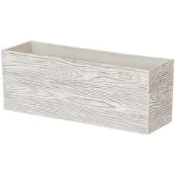 Beliani Modern Outdoor Indoor Flower Pot Light Wood Fibre Clay Rectangular 42x13cm Paos 10 Beliani Modern Outdoor Indoor Flower Pot Light Wood Fibre Clay Rectangular 42x13cm Paos -Indoor Flower Pot 13692968 4