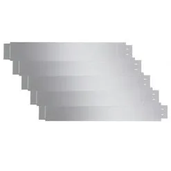 Set Of 5 Flexible Lawn Fence Galvanised Steel 100 X 14 Cm VidaXL
