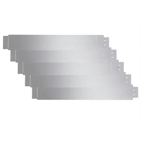 Set Of 5 Flexible Lawn Fence Galvanised Steel 100 X 14 Cm VidaXL 3 Set Of 5 Flexible Lawn Fence Galvanised Steel 100 X 14 Cm VidaXL
