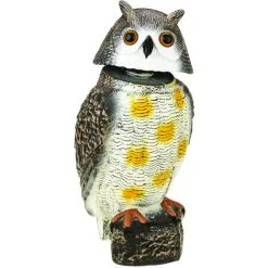 PrimeMatik - Scarecrow Owl Figure With Reflective Eyes 40cm Male