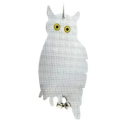 PrimeMatik - Bird Repellents Of Birds And Pests Scarecrow Reflective Owl With Rattles