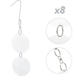 PrimeMatik - Reflective Discs Bird Repellents Bird Repeller Scarecrow 8-pack 9 PrimeMatik - Reflective Discs Bird Repellents Bird Repeller Scarecrow 8-pack -Indoor Flower Pot 16098003 3