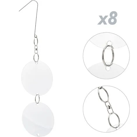 PrimeMatik - Reflective Discs Bird Repellents Bird Repeller Scarecrow 8-pack 5 PrimeMatik - Reflective Discs Bird Repellents Bird Repeller Scarecrow 8-pack - Image 3