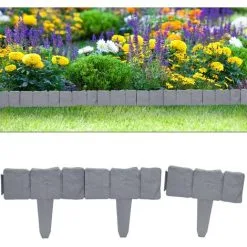 Deuba Lawn Edging Sets - 10x Granite Design 2,50m (de)