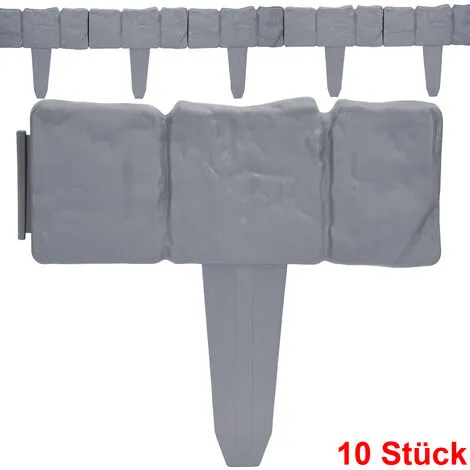 Deuba Lawn Edging Sets - 10x Granite Design 2,50m (de) 4 Deuba Lawn Edging Sets - 10x Granite Design 2,50m (de) - Image 2