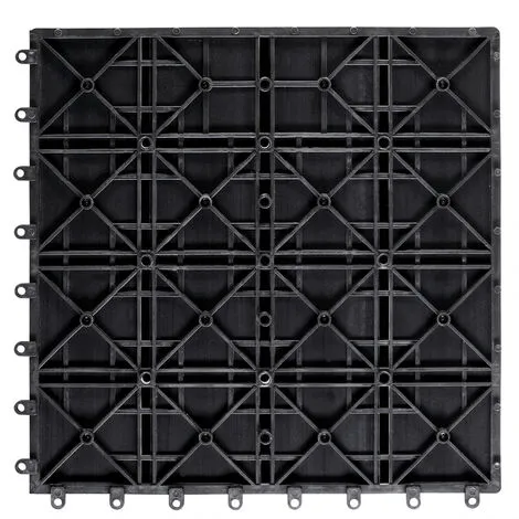 Deuba WPC Decking Tiles For Patio Garden Terrace Outdoor 30x30cm (12x12IN) Classic Anthracite 6 Deuba WPC Decking Tiles For Patio Garden Terrace Outdoor 30x30cm (12x12IN) Classic Anthracite - Image 4