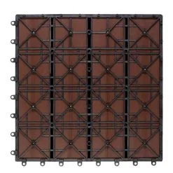 Deuba WPC Decking Tiles For Patio Garden Terrace Outdoor 30x30cm (12x12IN) Classic Terracotta -Indoor Flower Pot 18514453 4