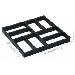 Pavement Moulds 2 Pcs 40x40x4 Cm Plastic VidaXL -Indoor Flower Pot 18804749 3