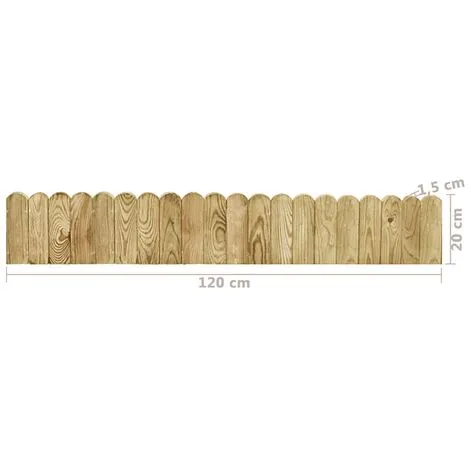 Border Roll Green 120 Cm Impregnated Pinewood VidaXL 7 Border Roll Green 120 Cm Impregnated Pinewood VidaXL - Image 5