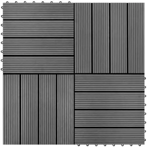 Hommoo WPC Tiles 30x30cm 11pcs 1m2 Grey VD26265 3 Hommoo WPC Tiles 30x30cm 11pcs 1m2 Grey VD26265