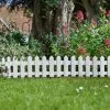 4 X Smart Garden White Picket Fence Path Border Lawn Plant Beds Edging -Indoor Flower Pot 28959110 1