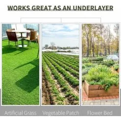 Outsunny Weed Barrier Fabric Durable Convenient Design Weed Block Mat 1m X 50m 11 Outsunny Weed Barrier Fabric Durable Convenient Design Weed Block Mat 1m X 50m -Indoor Flower Pot 29441842 5