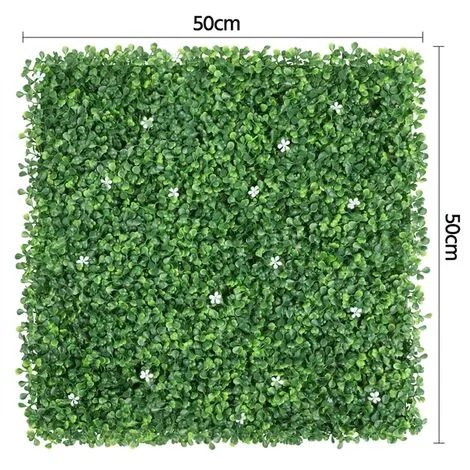 Yaheetech 20"x20" Artificial Boxwood Panels W/Little White Flowers,6PCS,Green 5 Yaheetech 20"x20" Artificial Boxwood Panels W/Little White Flowers,6PCS,Green - Image 3