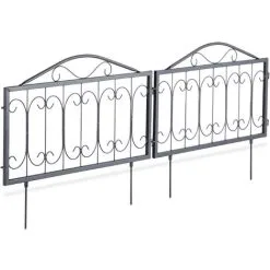 Relaxdays GOTH Set Of 4 Metal Garden Fencing Panels, Yard Fence For Inserting, 33 X 56.5 Cm, Various Colours 9 Relaxdays GOTH Set Of 4 Metal Garden Fencing Panels, Yard Fence For Inserting, 33 X 56.5 Cm, Various Colours -Indoor Flower Pot 32811254 3