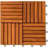 Casaria Wooden Decking Tile 30x30x2.5cm Acacia Eucalyptus Wood Hardwood FCS Certified Cuttable Terrace Patio Balcony Garden Swimming Pool Plugin System Click System Mosaic Indoor Outdoor Pre-Oiled Ac