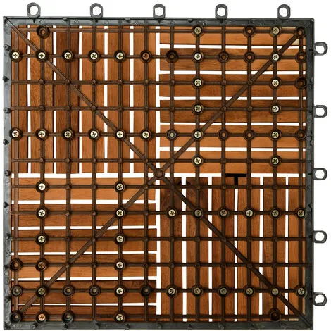 Casaria Wooden Decking Tile 30x30x2.5cm Acacia Eucalyptus Wood Hardwood FCS Certified Cuttable Terrace Patio Balcony Garden Swimming Pool Plugin System Click System Mosaic Indoor Outdoor Pre-Oiled Ac 7 Casaria Wooden Decking Tile 30x30x2.5cm Acacia Eucalyptus Wood Hardwood FCS Certified Cuttable Terrace Patio Balcony Garden Swimming Pool Plugin System Click System Mosaic Indoor Outdoor Pre-Oiled Ac - Image 5