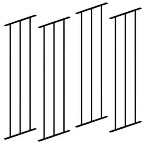 BIRKDALE Fencemate Straight Aluminium Spindle Panel - 770mm X 280mm (4 Pack) 3 BIRKDALE Fencemate Straight Aluminium Spindle Panel - 770mm X 280mm (4 Pack)