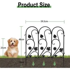 Unho Set Of 5 Steel Garden Lawn Edging, Path And Border Fence Panels (59cm X 62cm) -Indoor Flower Pot 34742014 5