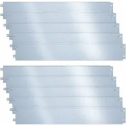 VOUNOT Galvanised Steel Lawn Edging, Metal Garden Edging Landscape Border, 100 X 18 Cm, 10pcs