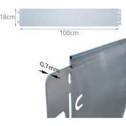 VOUNOT Galvanised Steel Lawn Edging, Metal Garden Edging Landscape Border, 100 X 18 Cm, 20pcs -Indoor Flower Pot 35105199 5