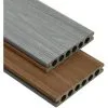 WPC Decking Boards With Accessories Brown And Grey 10 M² 2.2 M VidaXL