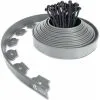 VOUNOT Plastic Garden Edging, Flexible Lawn Edging With 30 Pegs, Grey 10m